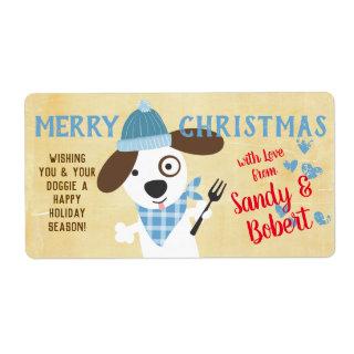 Homemade dog food treats Christmas personalized Label
