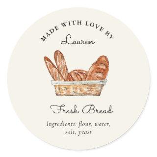 Homemade fresh Bread  Classic Round Sticker