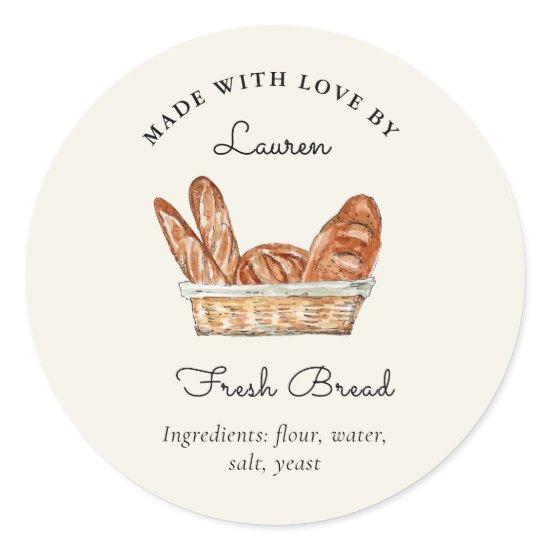 Homemade fresh Bread  Classic Round Sticker