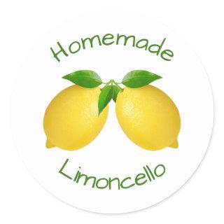 Homemade Limoncello Classic Round Sticker