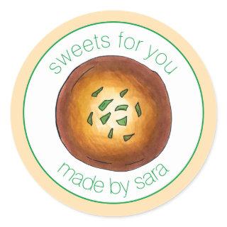 Homemade Malpua Indian Pancake Mithai Sweets Classic Round Sticker