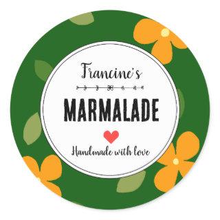 Homemade Marmalade Fruits Preserve Gift Custom Classic Round Sticker