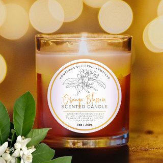 Homemade orange blossom candle ingredients classic round sticker