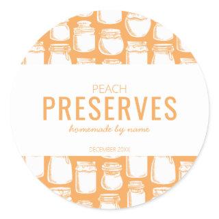 Homemade Peach Preserves  Round Sticker