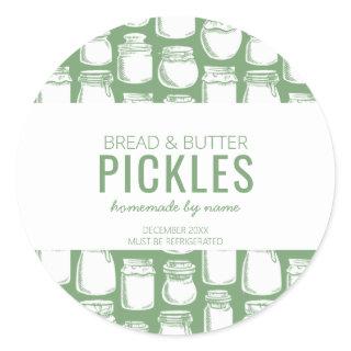 Homemade Pickle Round Sticker