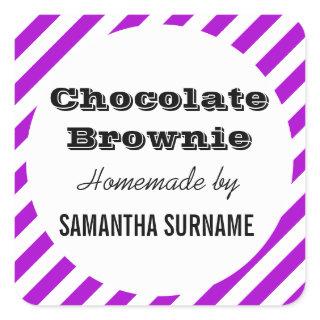 Homemade preserves candy jar square sticker