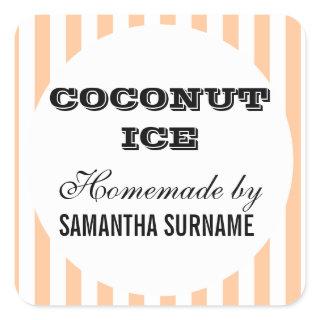 Homemade preserves candy jar square sticker