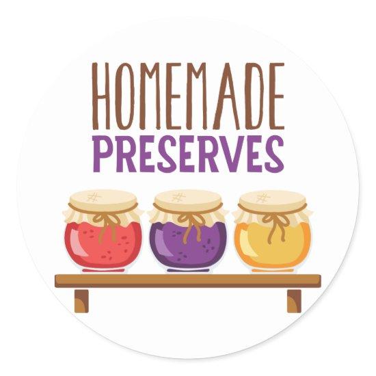 Homemade Preserves Classic Round Sticker