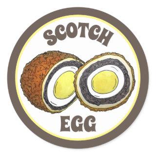 Homemade Scotch Eggs UK British Snack Food Classic Round Sticker