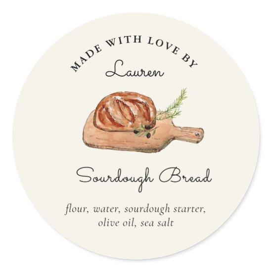 Homemade Sourdough Bread  Classic Round Sticker
