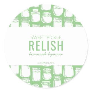 Homemade Sweet Pickle Relish Round Sticker