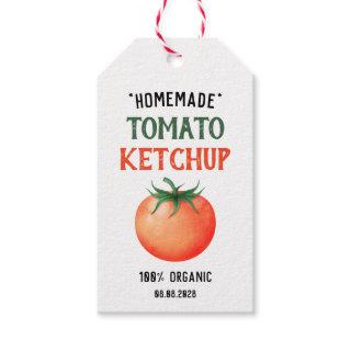 Homemade Tomato Ketchup with red tomato pattern Gift Tags