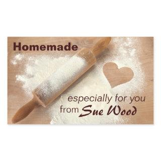 Homemade with Heart Custom Baking Stickers