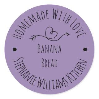 Homemade with Love Lavender | Baked Goods     Classic Round Sticker