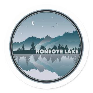 Honeoye Lake New York Reflection Classic Round Sticker
