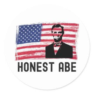 Honest Abe, The Great Emancipator Classic Round St Classic Round Sticker