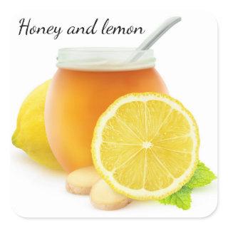 Honey and lemon square sticker