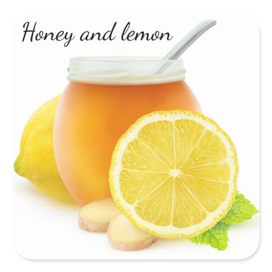 Honey and lemon square sticker