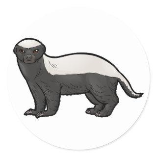 Honey Badger Classic Round Sticker