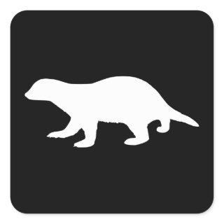 Honey Badger Square Sticker