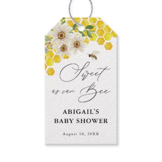 Honey Bee and Daisies Sweet as Can Bee Baby Shower Gift Tags