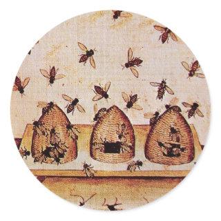 HONEY BEE, BEEKEEPER BEEKEEPING SUPPLIES CLASSIC ROUND STICKER