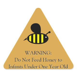 Honey Bee Infant Warning Light Amber Triangle Sticker