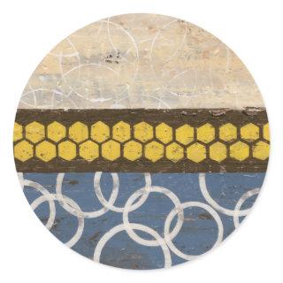 Honey Comb Abstract I Classic Round Sticker