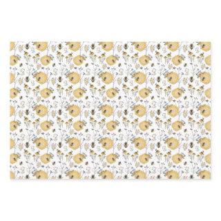 Honey comb and Flowers with Bees  Sheets