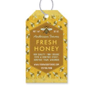 Honey Jar Apiary Jar Tags | Honeycomb and Bees
