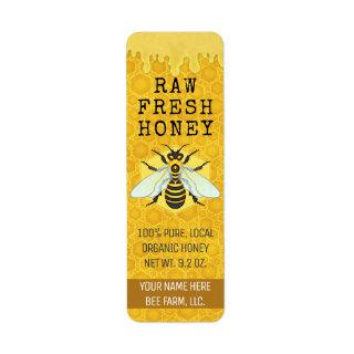 Honey Jar Bee Labels | Honeybee Honeycomb Apiary