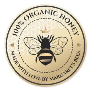 Honey Jar Labels Honeybee Honeycomb Bee Apiary