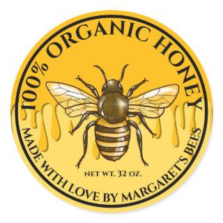 Honey Jar Labels Honeybee Honeycomb Bee Apiary