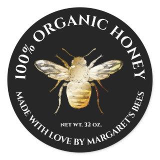 Honey Jar Labels Honeybee Honeycomb Bee Apiary