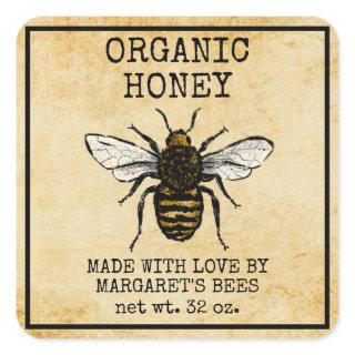 Honey Jar Labels Honeybee Honeycomb Bee Apiary