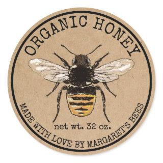 Honey Jar Labels Honeybee Honeycomb Bee Apiary