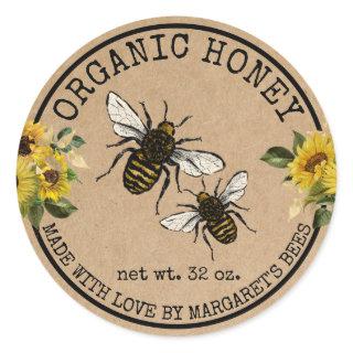 Honey Jar Labels Honeybee Honeycomb Bee Apiary