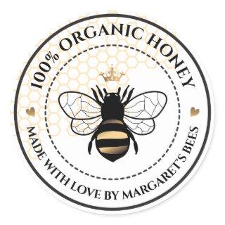 Honey Jar Labels Honeybee Honeycomb Bee Apiary