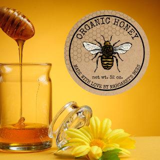 Honey Jar Labels Honeybee Honeycomb Bee Apiary