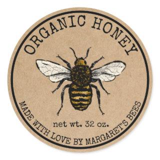 Honey Jar Labels Honeybee Honeycomb Bee Apiary