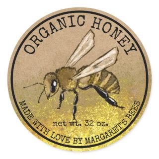 Honey Jar Labels Honeybee Honeycomb Bee Apiary