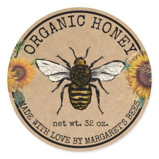 Honey Jar Labels Honeybee Honeycomb Bee Apiary