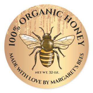 Honey Jar Labels Honeybee Honeycomb Bee Apiary