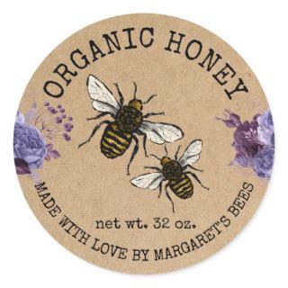 Honey Jar Labels Honeybee Honeycomb Bee Apiary