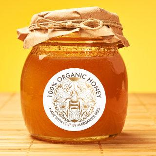 Honey Jar Labels Honeybee Honeycomb Bee Product