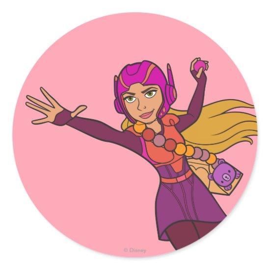 Honey Lemon Pink Suit Classic Round Sticker