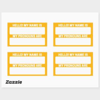 Honey Yellow Name & Pronoun Labels