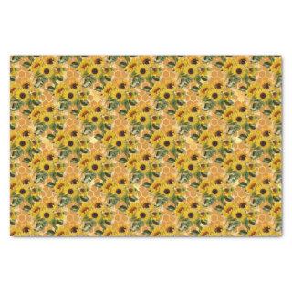 Honeycomb Bee Sunflower pattern  Tissue Paper