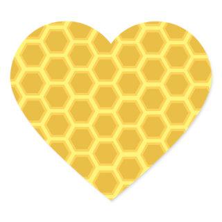 Honeycomb Pattern Heart Sticker