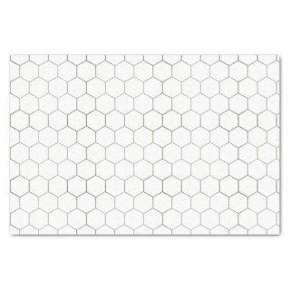 Honeycomb Patterned Tissue Paper on White